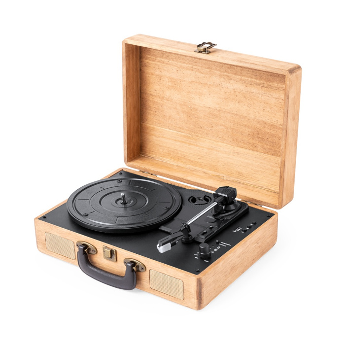 Giradischi portatile in legno da personalizzare