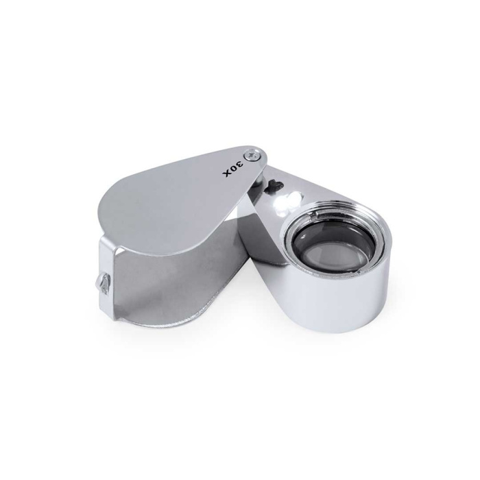 Lente d'ingrandimento pieghevole 30x con luci LED