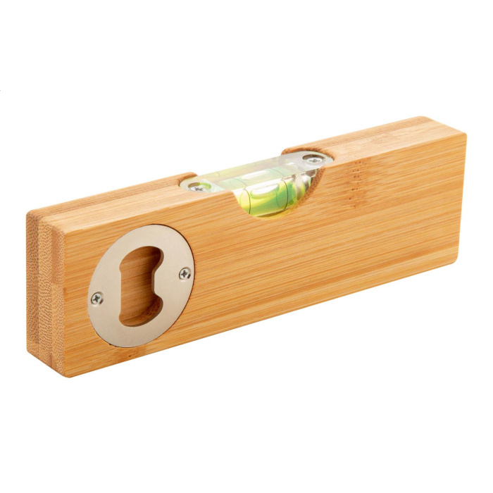 Livella con apribottiglie in bambù