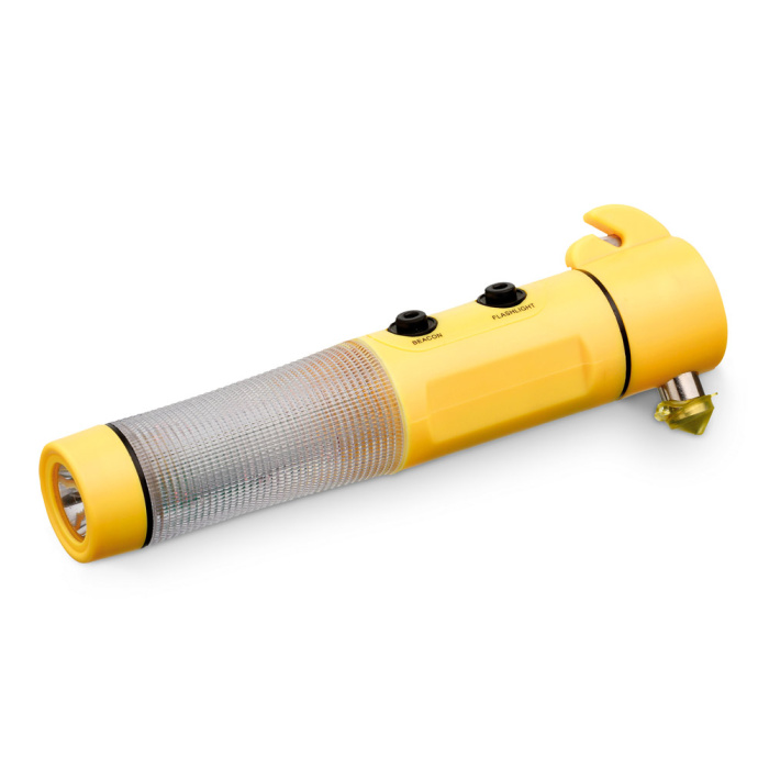 Martello multiuso con torcia LED e taglierino sicurezza