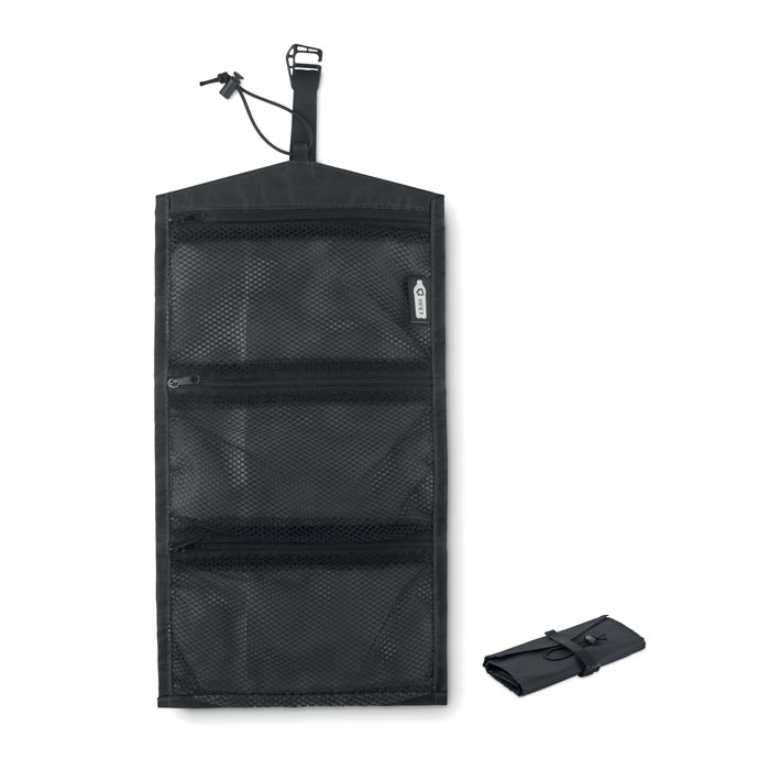 Organizer cavi in RPET con 3 scomparti e zip