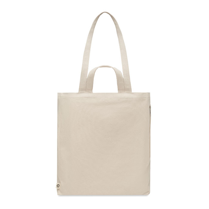 Shopper in in policotone riciclato con doppio manico