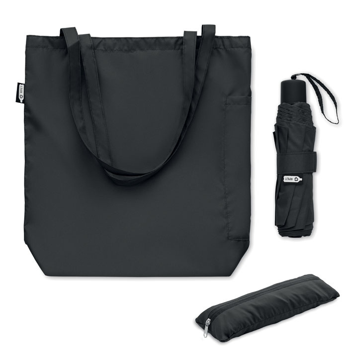 Ombrello pieghevole 21” in RPET con custodia borsa