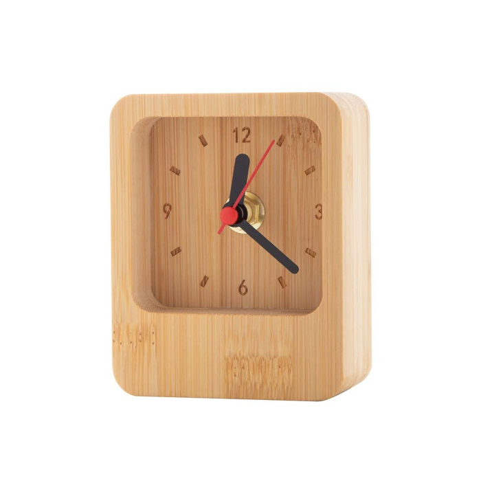 Orologio da tavolo in bambù con batteria