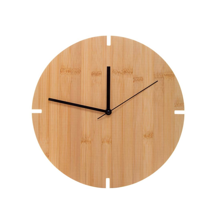 Orologio rotondo da parete in bambù stile scandinavo