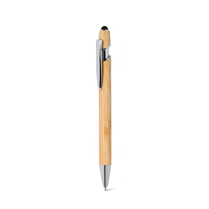 Penna personalizzata in bambù con puntatore touch