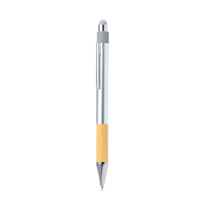 Penna touch in bambù e alluminio riciclato