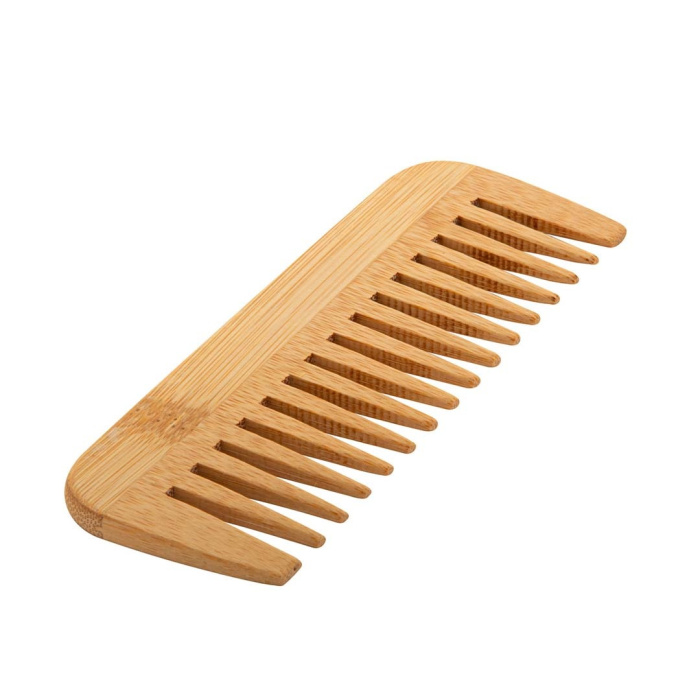 Pettine a denti larghi in bambù