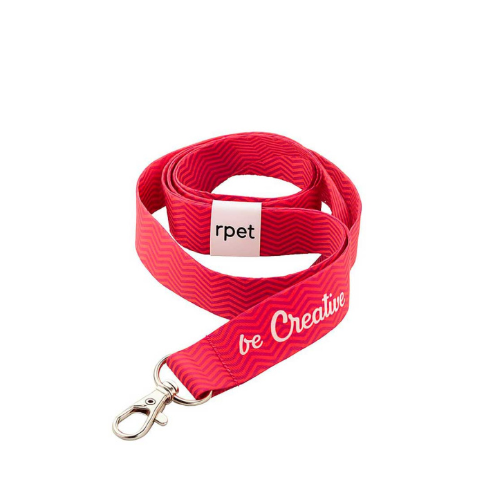 Lanyard RPET personalizzabile con stampa su entrambi i lati 20mm