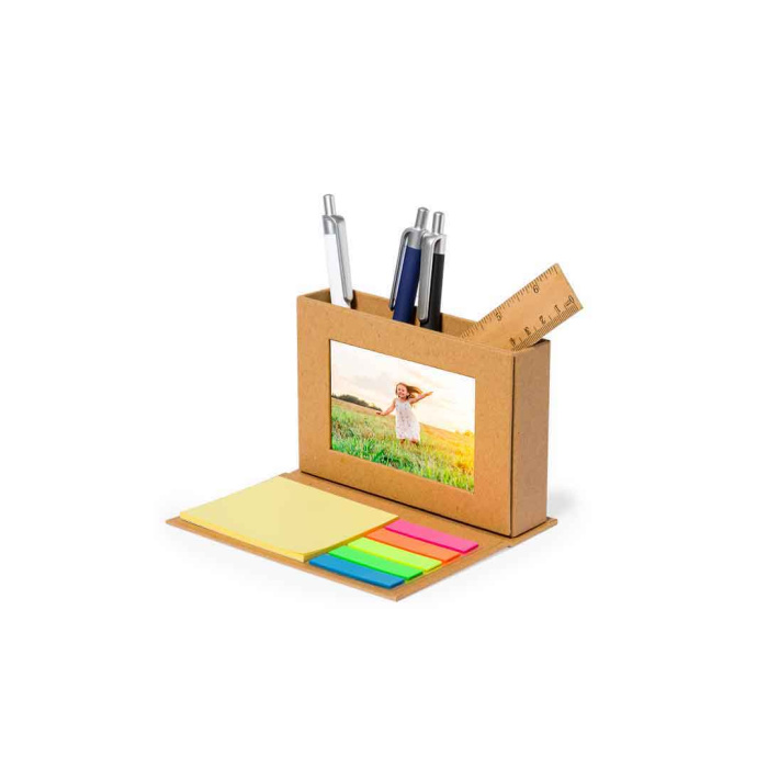 Portapenne in cartone riciclato con stickers
