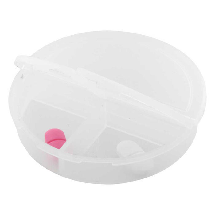 Portapillole rotondo in plastica PP riciclata
