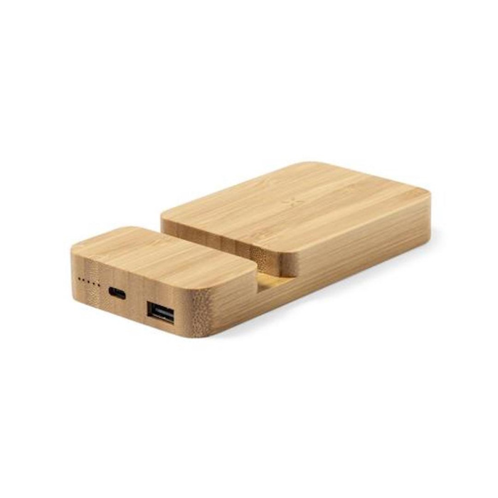 Power Bank e supporto in bamboo