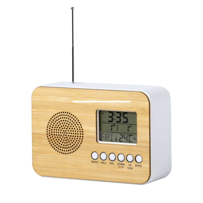 Orologio da tavolo con radio e sveglia