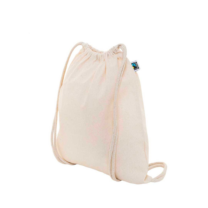 Sacca in cotone Fairtrade con chiusura a coulisse