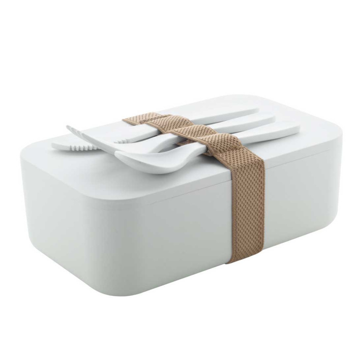 Scatola per il pranzo da 1 L con posate ed elastico in RPET
