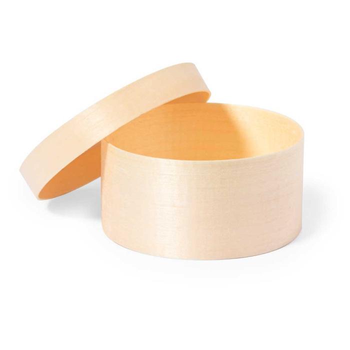 Scatola in legno rotonda con coperchio | 8.5 Ø 