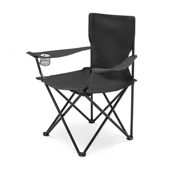 Sedia pieghevole con porta bicchiere