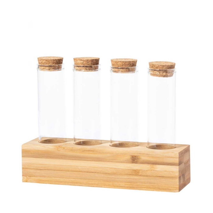 Set 4 Porta Spezie in Vetro
