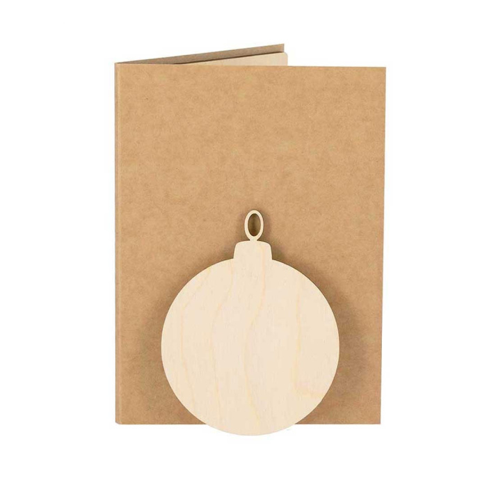Set cartoline di Natale con semi di pino