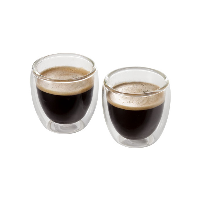 Set da 2 tazzine in vetro per espresso promozionale