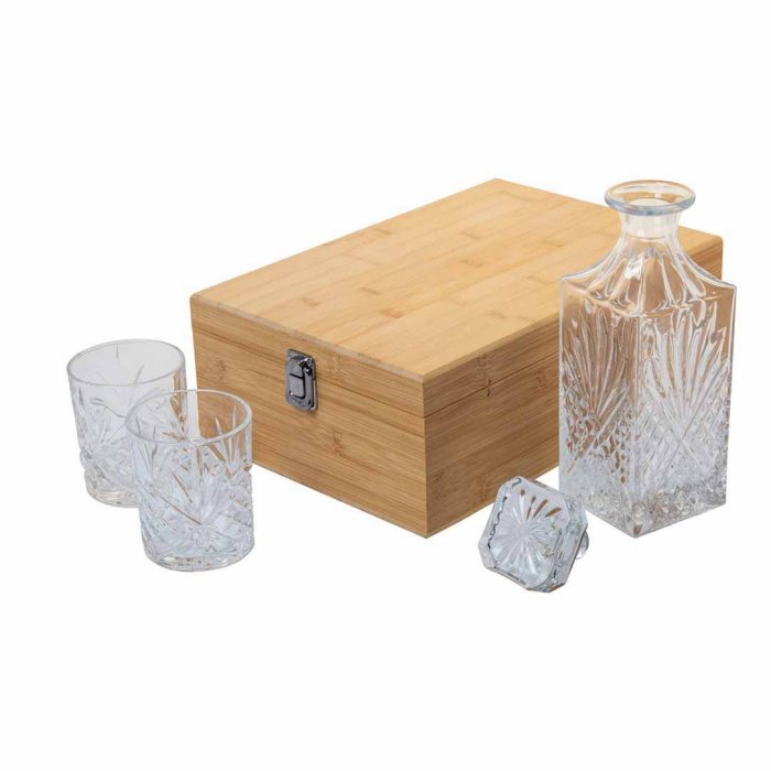 Set da whisky in vetro da 3 pezzi