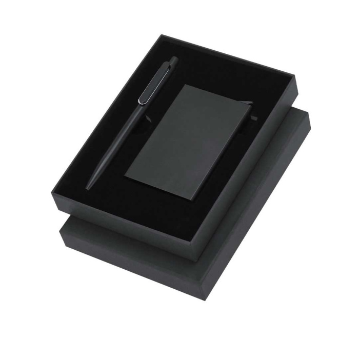 Set penna e porta biglietti in Alluminio Riciclato con protezione RFID
