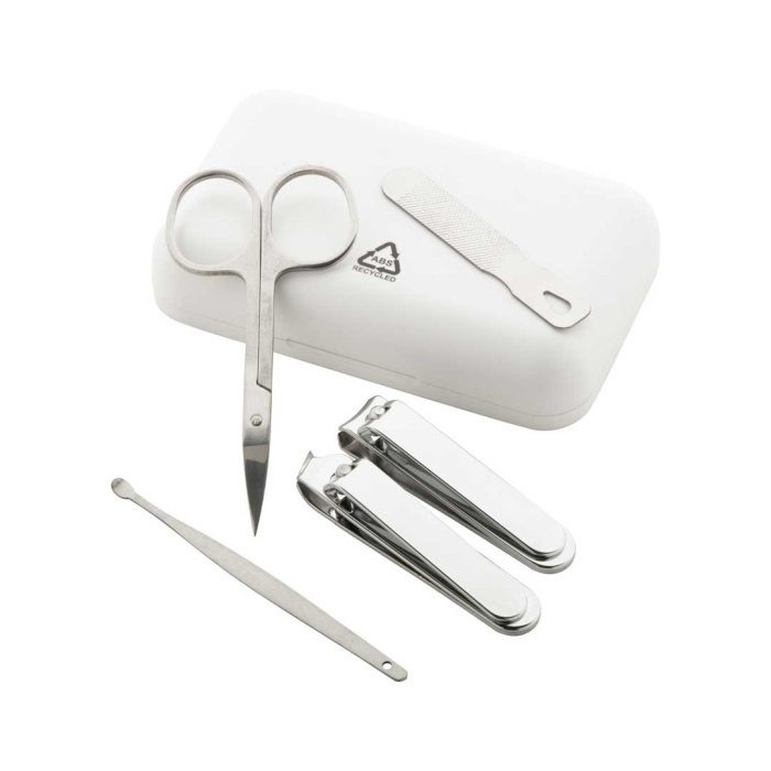 Set per manicure 5 pezzi con custodia in plastica riciclata
