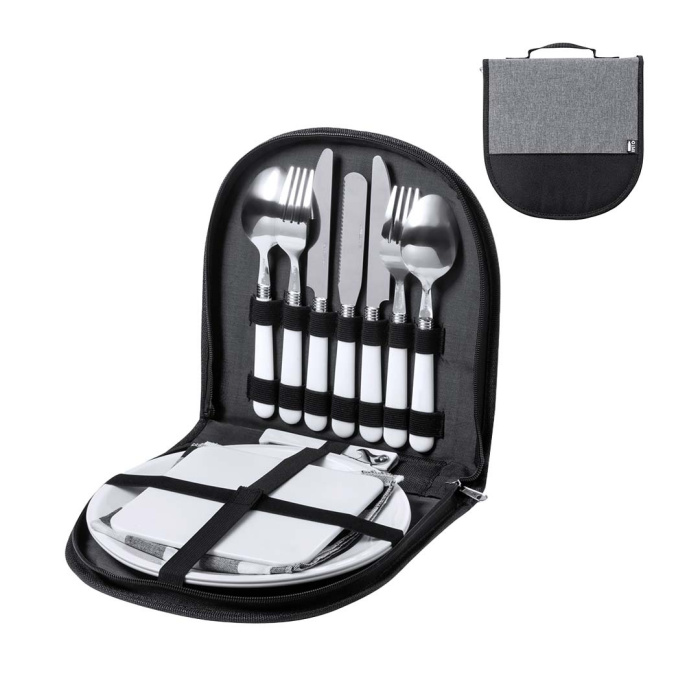 Set picnic per 2 persone con 13 pezzi e borsa in RPET