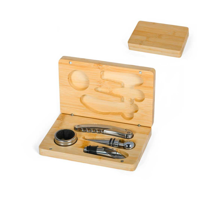 Set da vino rettangolare in bambù