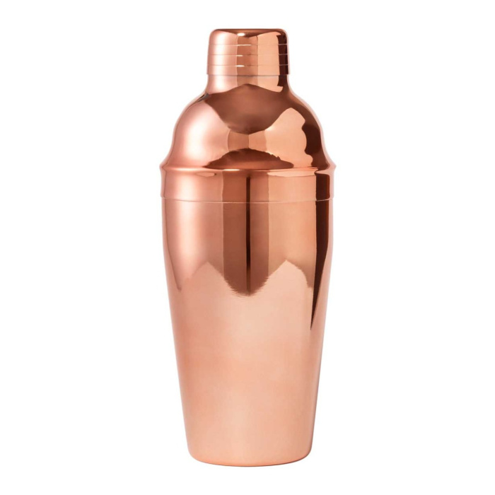 Shaker per cocktail in acciaio placcato in rame 