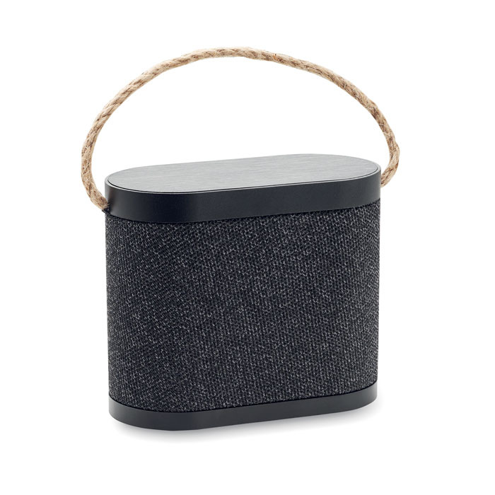 Speaker RPET con ricarica wireless e maniglia iuta