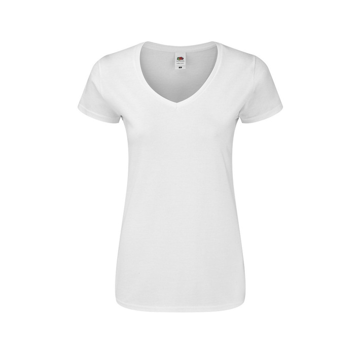 T-Shirt Scollo V Donna Fruit of the Loom personalizzabili