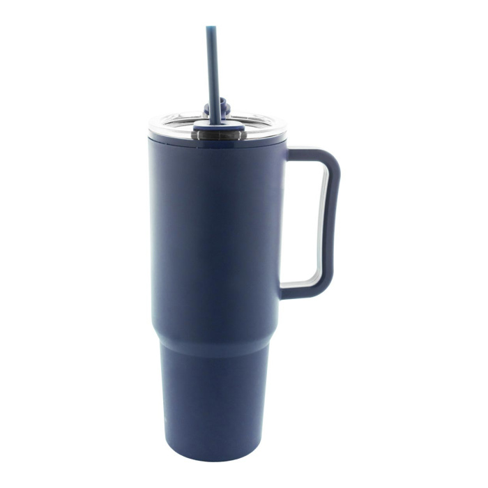 Tazza termica isotermica 1100 ml in PP con cannuccia