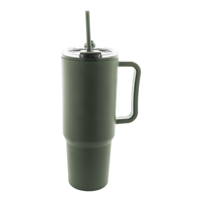 Tazza termica isotermica 1100 ml in PP con cannuccia