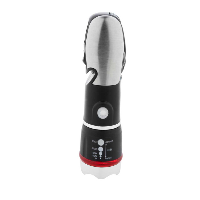 Torcia multifunzionale in ABS e acciaio inox con utensili integrati
