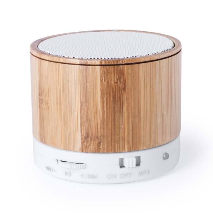 Altoparlante wireless in bambù con radio FM