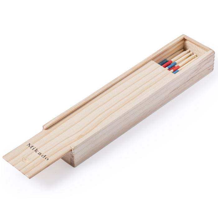Gioco Mikado in legno con 41 bastoncini e scatola