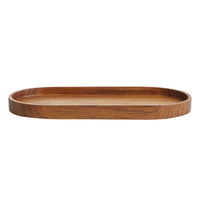 Vassoio ovale in legno di teak