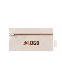 Astuccio portapenne in cotone riciclato con zip