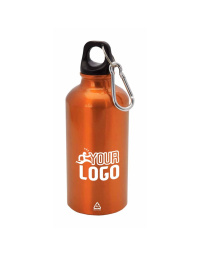 Borraccia in alluminio 400 ml con moschettone riciclato