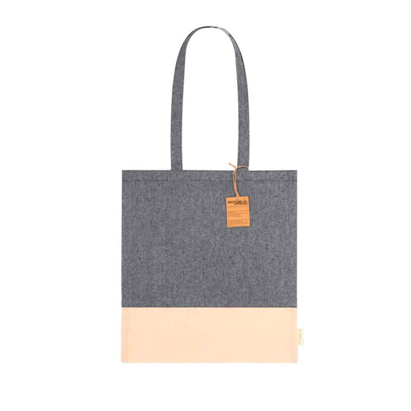 Shopper bicolore in cotone riciclato | 120gr