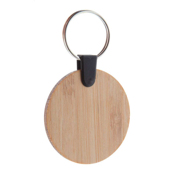 Portachiavi in bambù con anello in metallo