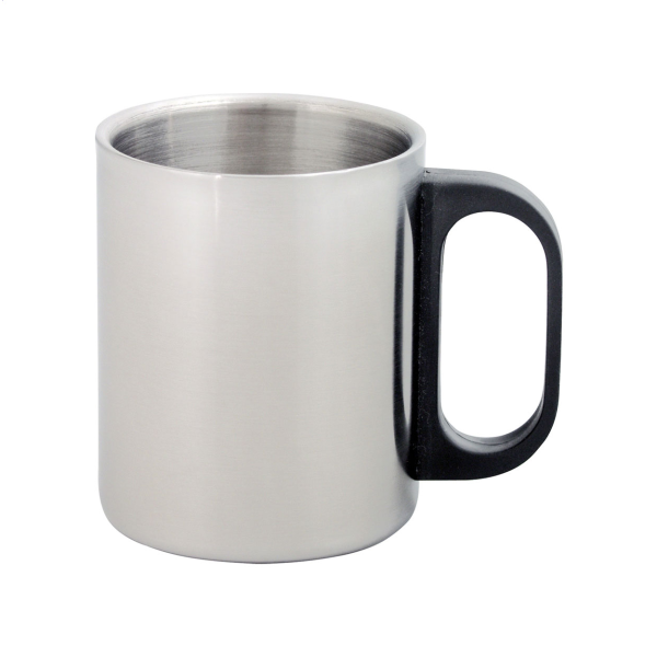 Tazza in acciaio a doppia parete con manico 175 ml 
