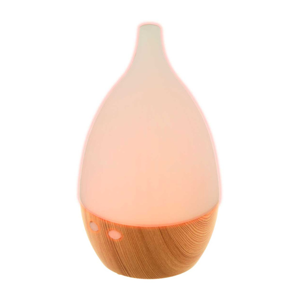 Umidificatore in plastica riciclata con decorazione in legno