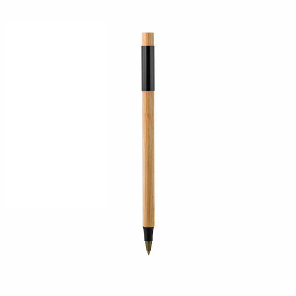Penna in bambù con dettaglio alluminio colorato