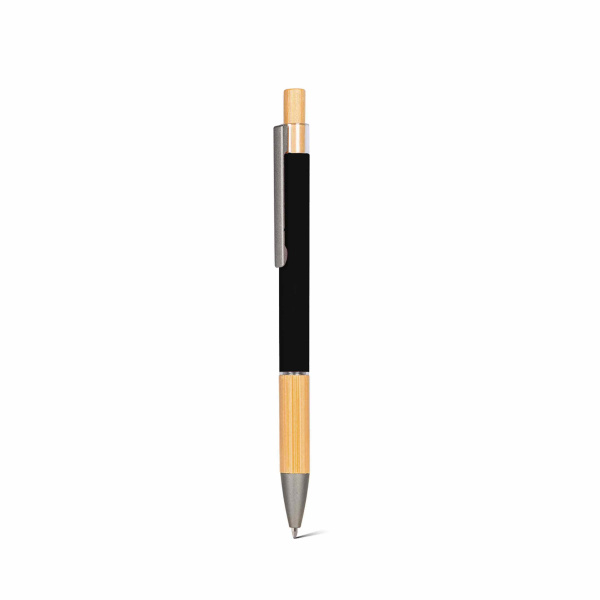 Penna in alluminio colorato e dettagli in bambù