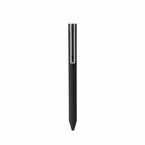 Penna in plastica soft touch con clip a contrasto