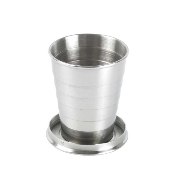 Bicchiere tascabile pieghevole in acciaio 70 ml