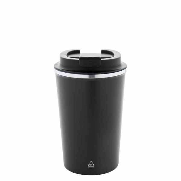 Bicchiere termico in acciaio riciclato, design pratico 350 ml