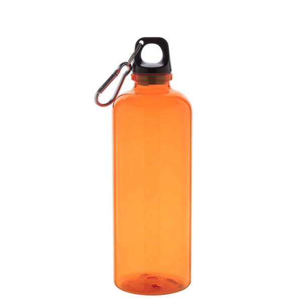 Borraccia 600 ml in RPET colorato con moschettone